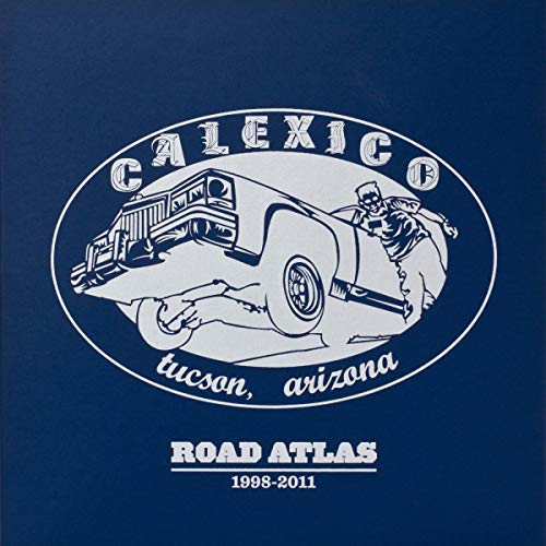 Blue album cover with a white oval illustration of a carS truck and text.