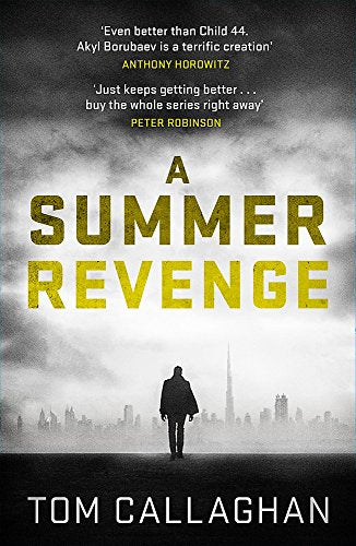 Book cover: dark cityscape with a silhouetted figure and bold yellow title.