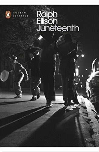 Book cover: "Juneteenth" by Ralph Ellison, showing figures on a street.
