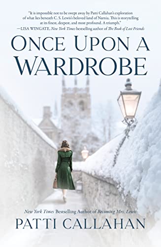 Book cover: woman walking away from a snowy stone building.