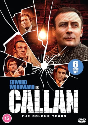 DVD cover for "Callan" featuring Edward Woodward and fractured images.