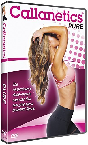DVD case for "Callanetics Pure" featuring a woman in pink top and black leggings.