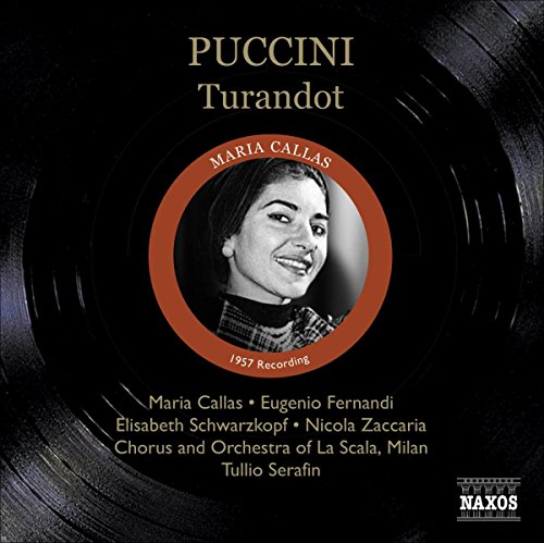 CD cover for Puccini’s *Turandot* featuring Maria Callas’ portrait.