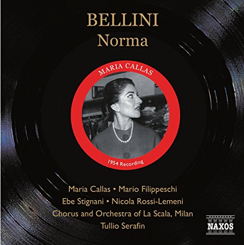 CD cover for Bellini’s “Norma” featuring a portrait of Maria Callas.