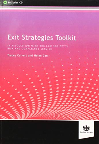 Pink book cover with title "Exit Strategies Toolkit" and Law Society logo.
