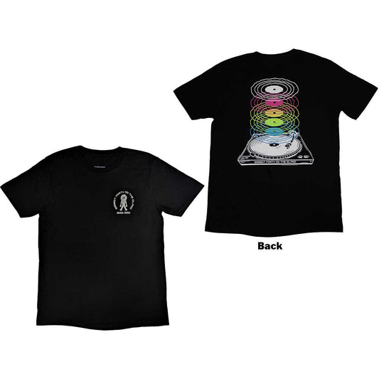 Black unisex t-shirt with Calvin Harris record design on back, size XX-Large.