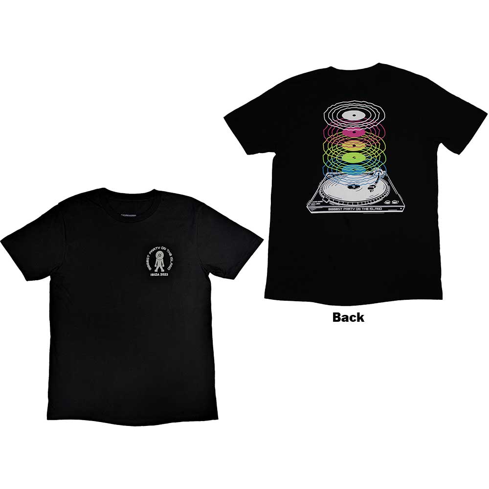 Black unisex t-shirt with Calvin Harris record design on back, size XX-Large.
