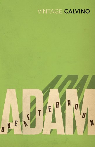 Green book cover with large, white, stacked text reading “Adam, One Afternoon”.