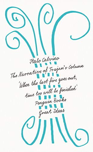 Book cover with teal swirls and text: "The Narrative of Trajan's Column.