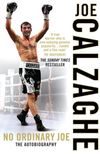 Book cover: Boxer Joe Calzaghe in ring, arms raised, celebrating victory.