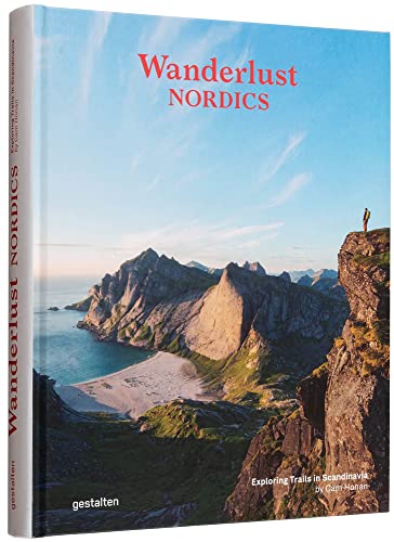 Book cover showing a hiker on a cliff overlooking a beach and mountains.