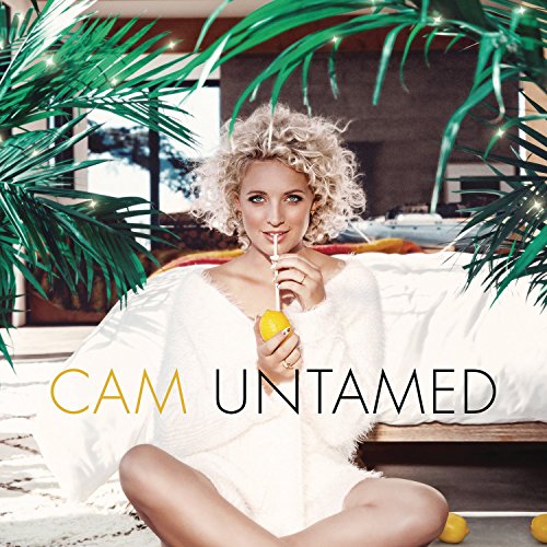 Cam album cover, “Untamed,” featuring artist with drink and foliage.