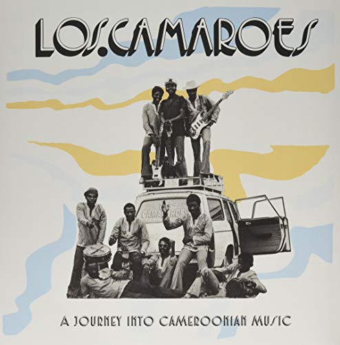 Album cover for Los Camaroes, featuring a band on a car roof.