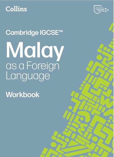 Cambridge IGCSE Malay as a Foreign Language Workbook cover, teal and green.