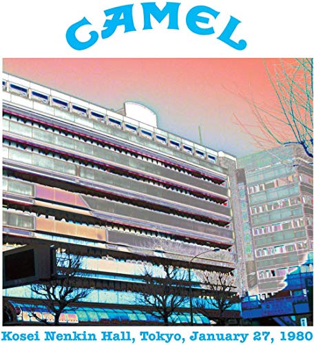CD cover showing Kosei Nenkin Hall in Tokyo with the band name Camel above.