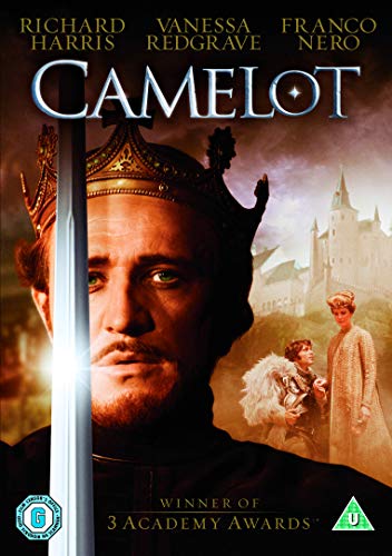 Camelot" DVD cover featuring Richard Harris as King Arthur and a castle.