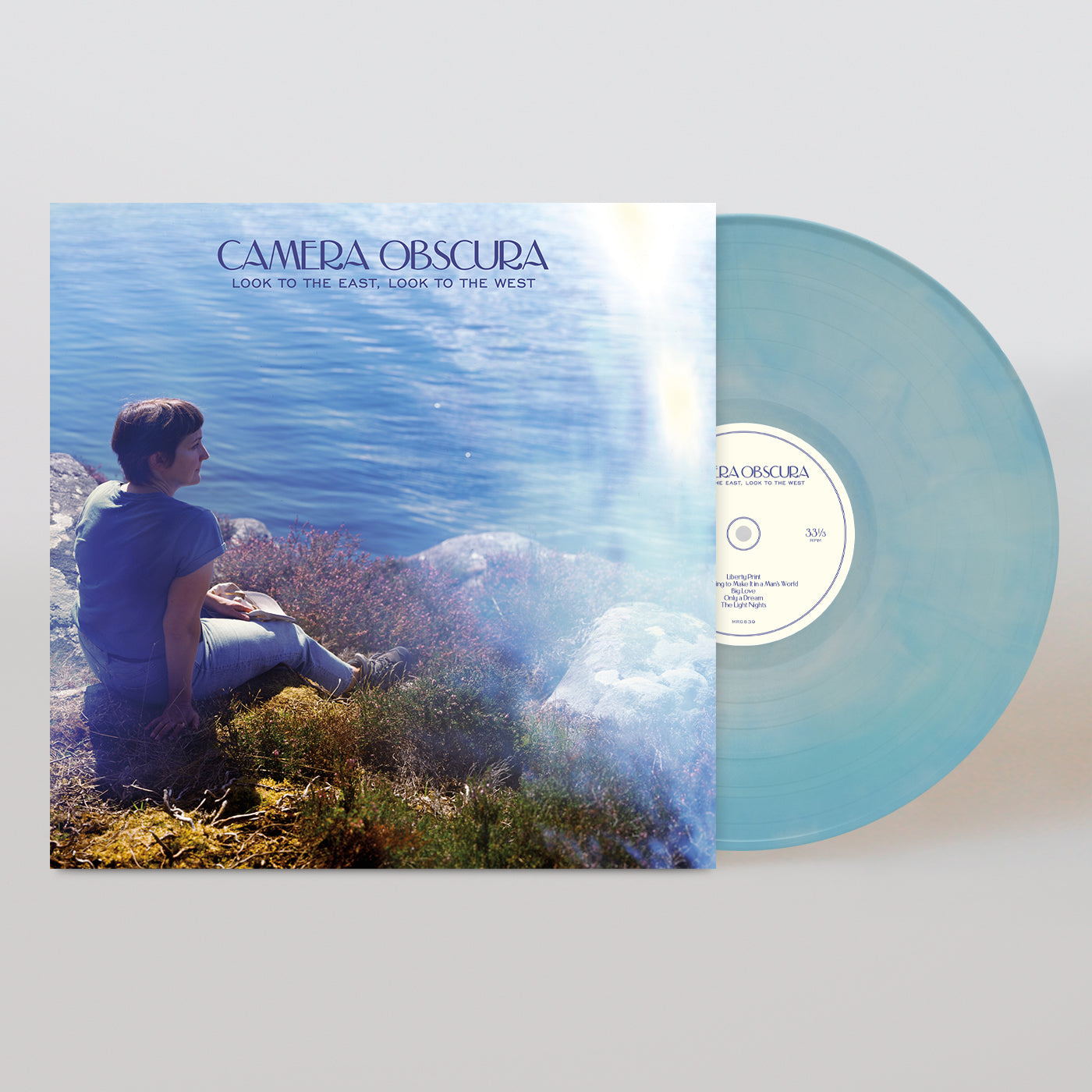 Vinyl record of Camera Obscura’s album “Look to the East, Look to the West.”