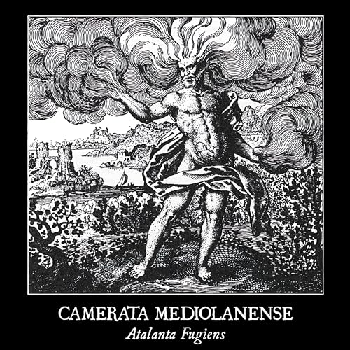 Black and white engraving of a muscular figure with a cloudy head.