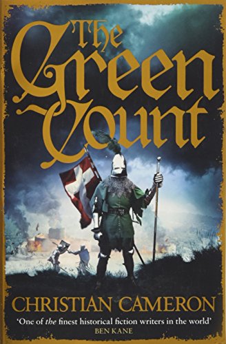 Book cover: “The Green Count” depicts a knight with a flag, battlefield background.