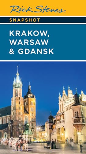 Book cover for Rick Steves Snapshot Krakow, Warsaw & Gdansk featuring a Polish city square.