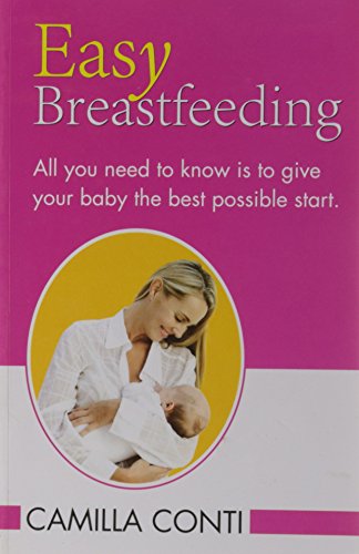 Book cover: "Easy Breastfeeding" with mother and baby in yellow circle.