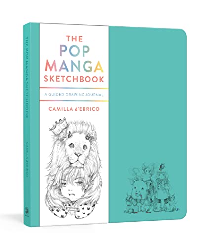 Sketchbook cover with manga-style illustration of a girl and lion.