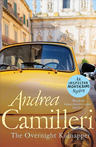 A yellow vintage car parked in front of an Italian building on a book cover.