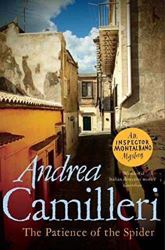 Book cover: narrow Italian street scene with text "Andrea Camilleri".