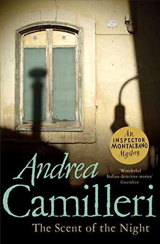 Book cover: window with shadow, title “The Scent of the Night” and author name.