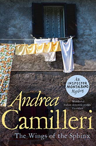 Book cover: weathered building, laundry line, and title "The Wings of the Sphinx".