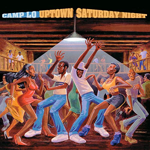 Album cover art showing people dancing in a dimly lit club under a spotlight.