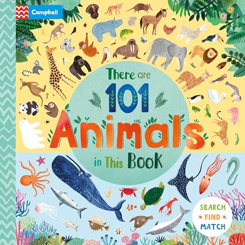 Book cover illustration featuring many diverse animals on land and in the ocean.