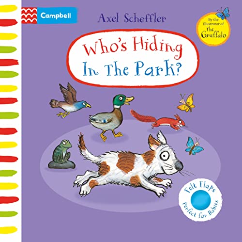 Children’s book cover with colorful animal illustrations and felt flaps.