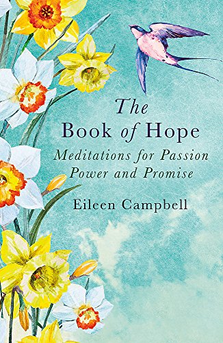 Book cover with daffodils, a swallow, and white title text.