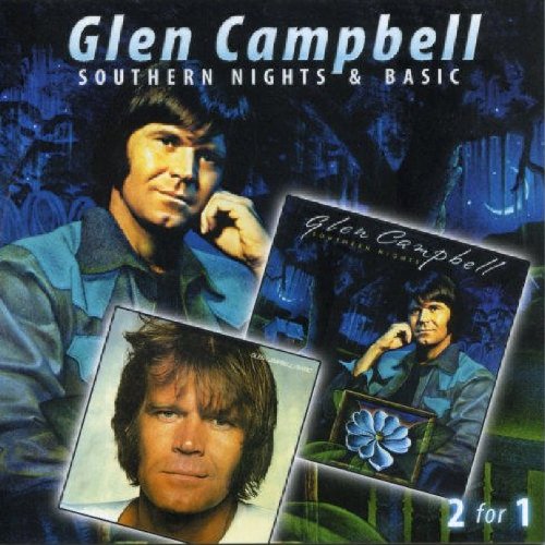 Glen Campbell album cover with artist portrait and landscape imagery.