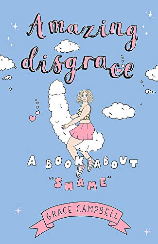 Book cover with illustrated woman on clouds, titled “Amazing Disgrace.”