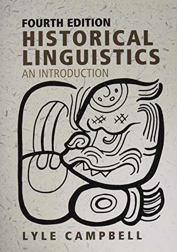 Book cover of Historical Linguistics: An Introduction featuring a black Mayan glyph illustration.