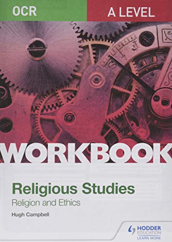 OCR A Level Religious Studies workbook cover with clockwork gears.