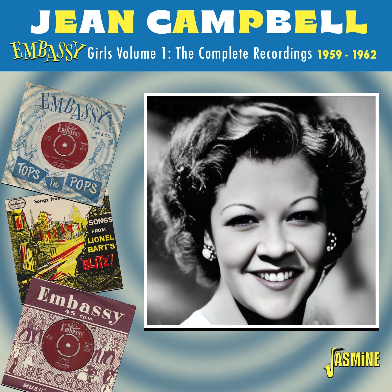 Jean Campbell album cover featuring a portrait and record labels.