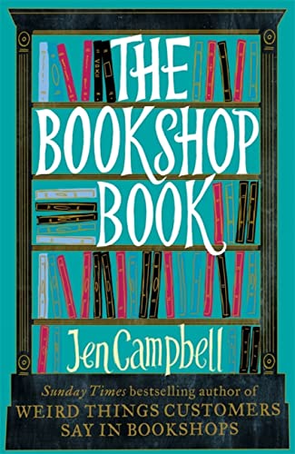 Book cover with illustrated bookshelf and white title text.