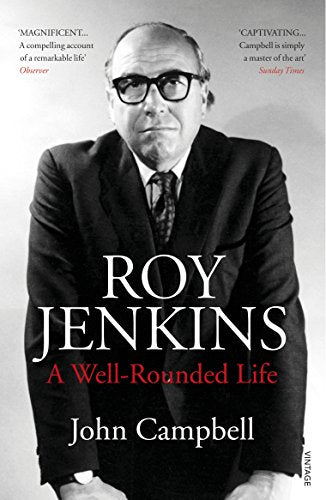 Book cover featuring a black and white portrait of Roy Jenkins.