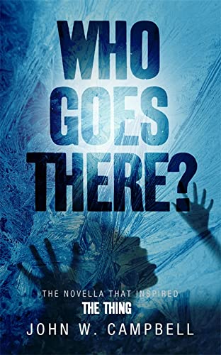Book cover showing a silhouette behind frosted glass with the title Who Goes There.