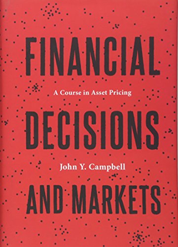 Red book cover with white text: "Financial Decisions and Markets.