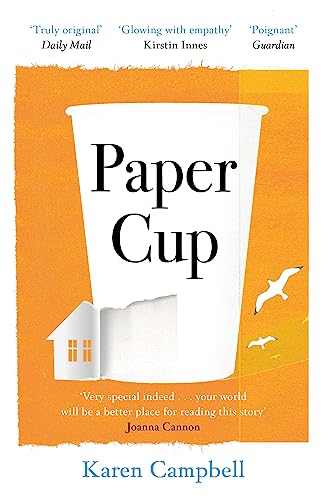 Book cover: "Paper Cup" with a white paper cup and small house illustration.