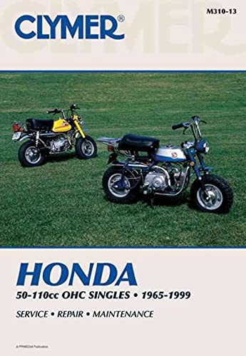 Clymer repair manual cover featuring two vintage Honda motorcycles.