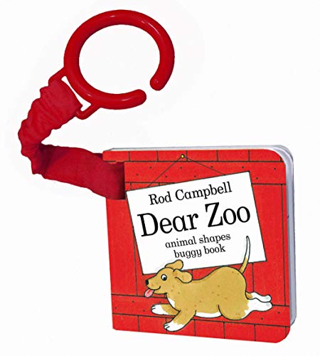 Red "Dear Zoo" animal shapes buggy book with a handle.