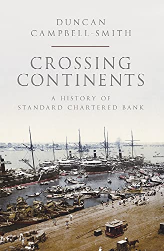 Book cover: “Crossing Continents” with a historical harbor scene.