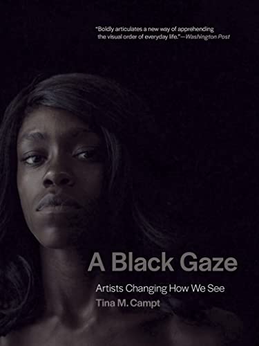 Book cover featuring a close-up portrait of a Black woman, titled "A Black Gaze.
