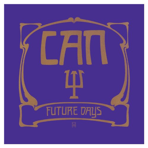 CD cover for Can’s “Future Days” with gold lettering on purple.