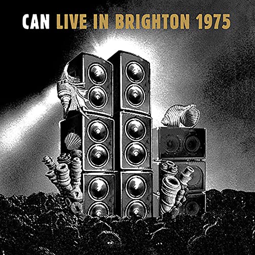 CD cover for Can’s “Live In Brighton 1975” with speakers and snails.